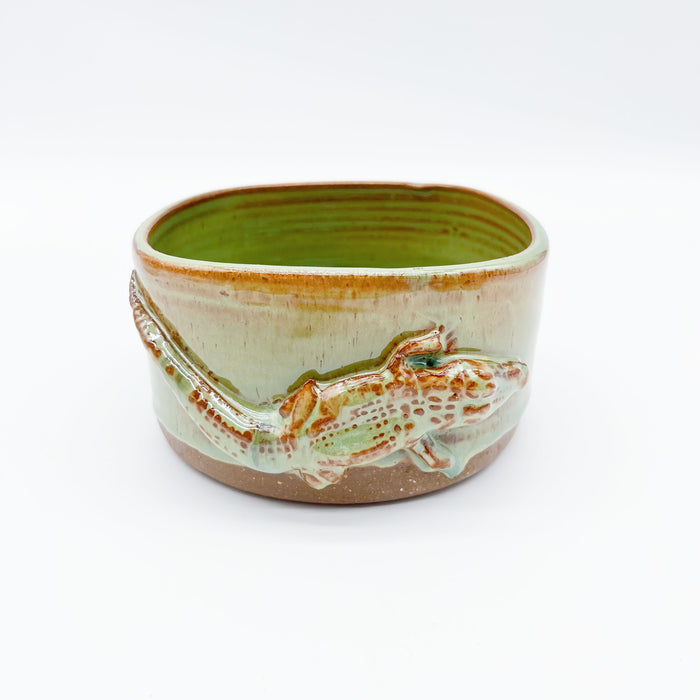 Green Square Alligator Bowl