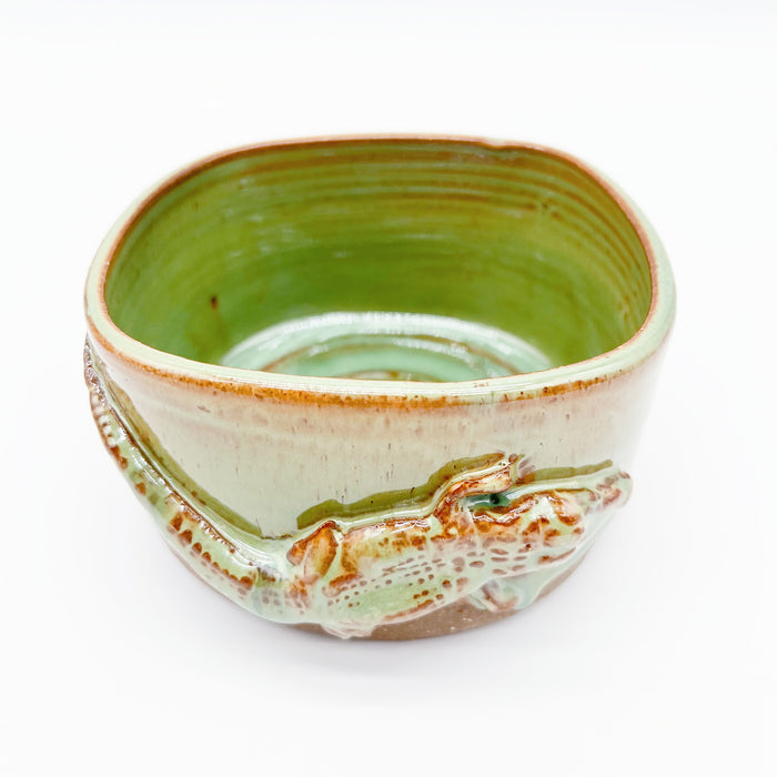Green Square Alligator Bowl