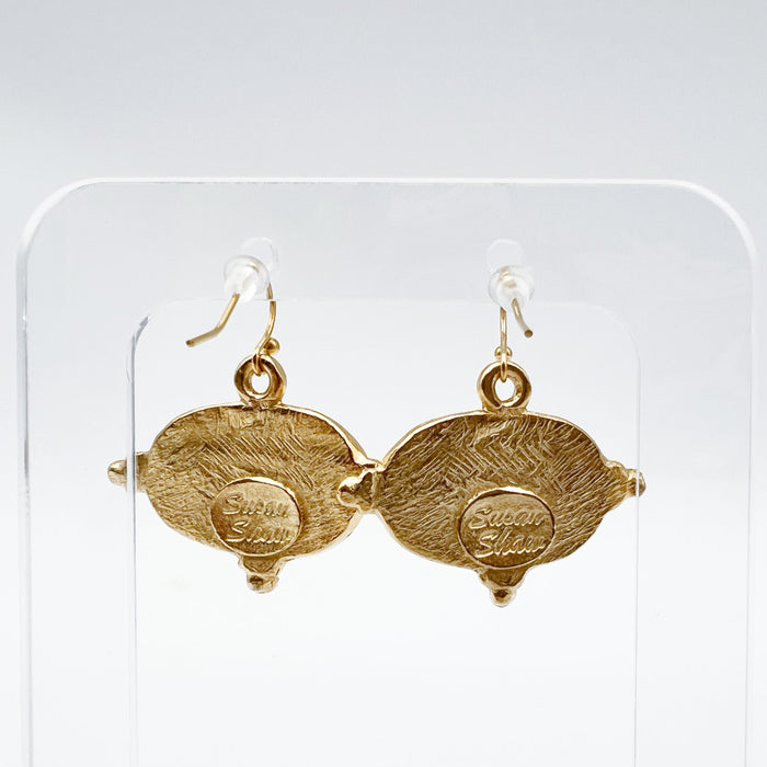 Gold Tiger Stamp Earrings