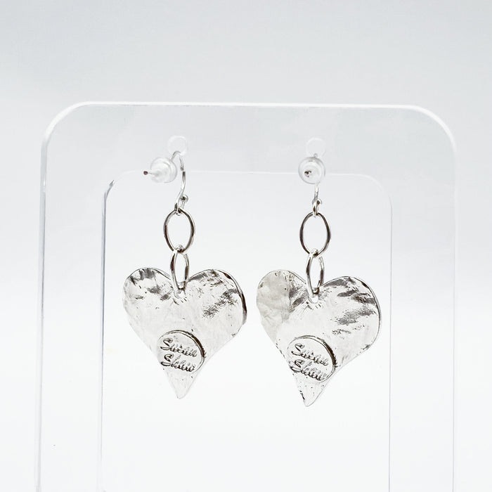 Classic Silver Heart Earrings