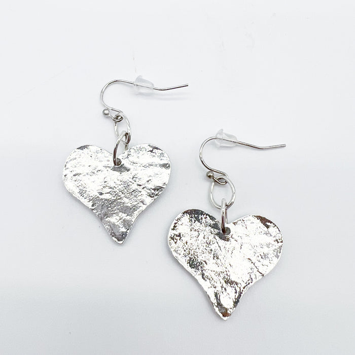 Classic Silver Heart Earrings