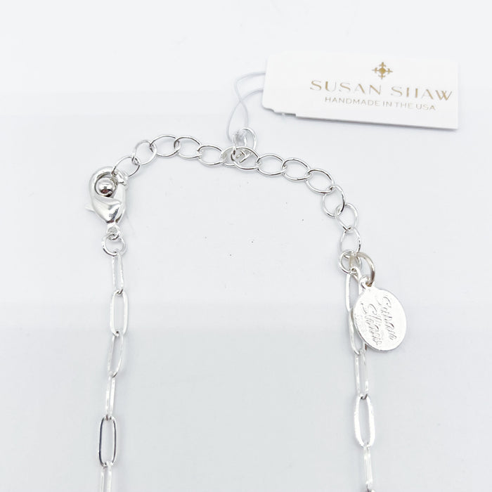 Silver Heart Paperclip Necklace