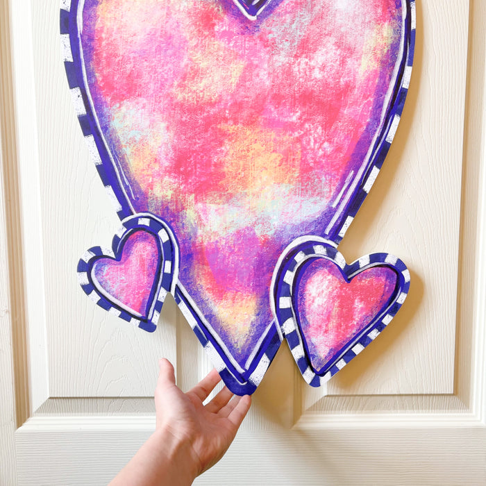 Abstract Hearts Door Hanger