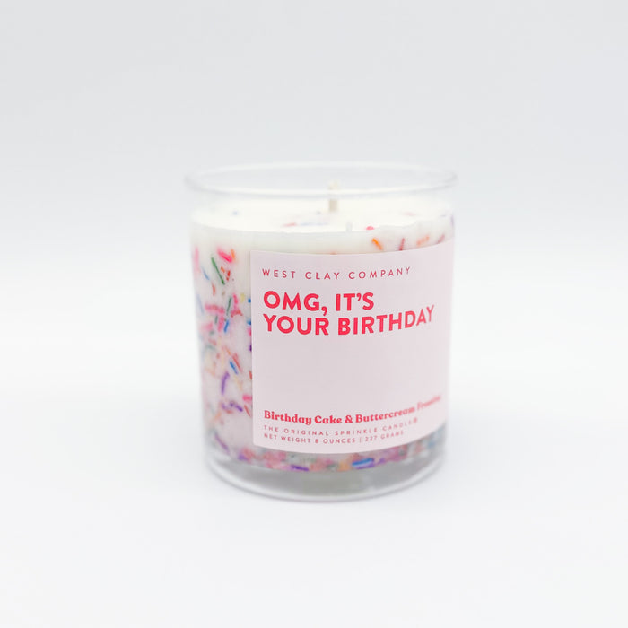 Birthday Sprinkle Candle 10 oz