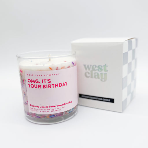 West Clay Happy Birthday Cake + Buttercream Frosting Scented Candle