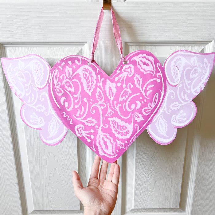 Chinoiserie Winged Heart Door Hanger