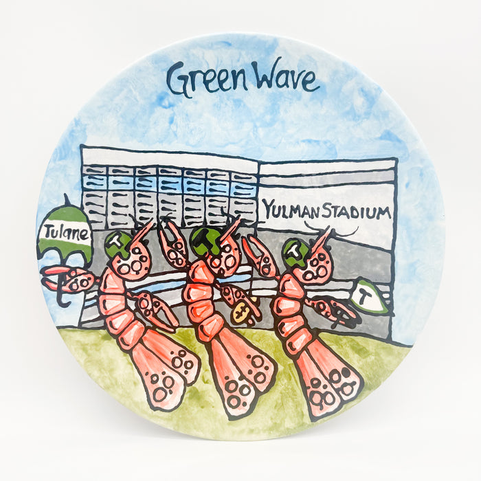 Tulane Green Wave Platter