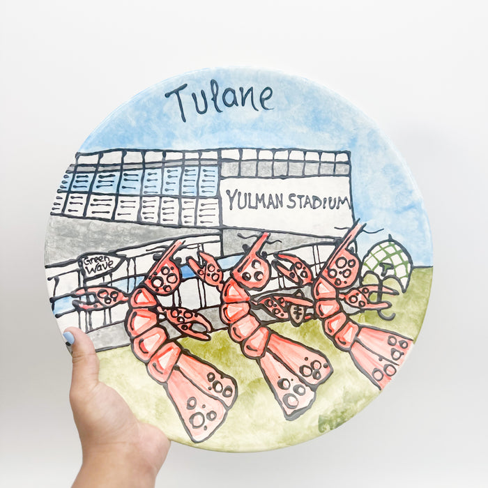 Tulane Green Wave Platter