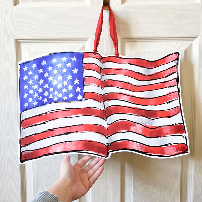 American Flag Door Hanger