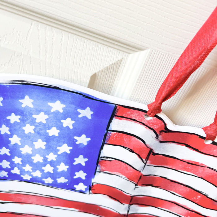 American Flag Door Hanger