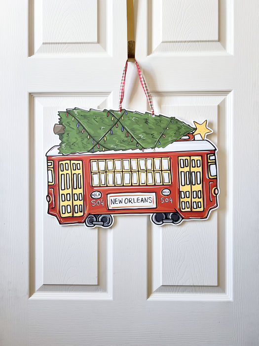 Christmas Streetcar Door Hanger