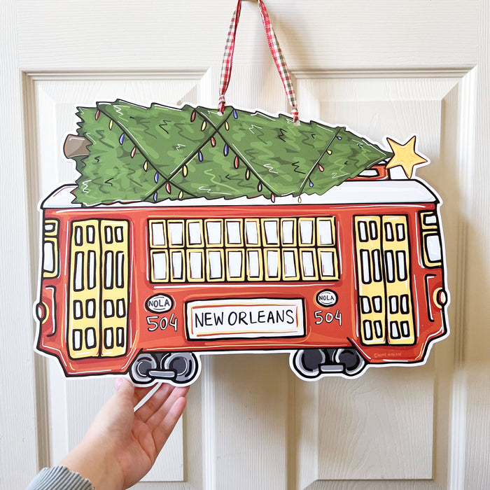 Christmas Streetcar Door Hanger