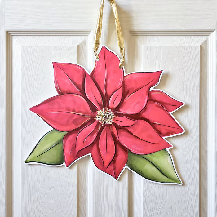 Poinsettia Door Hanger