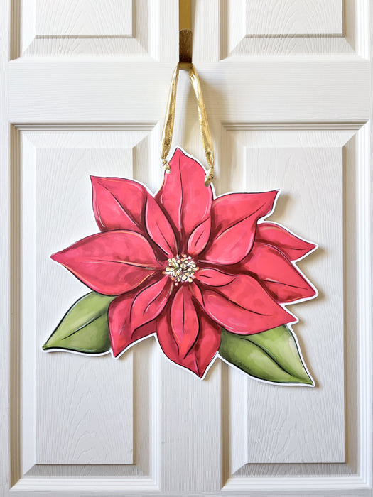 Poinsettia Door Hanger
