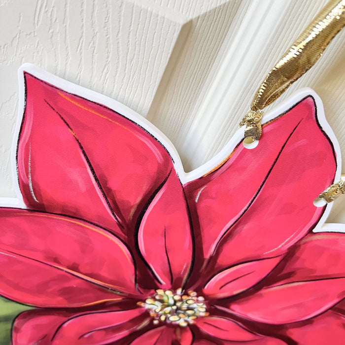 Poinsettia Door Hanger