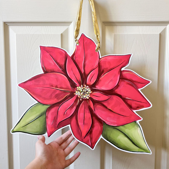 Poinsettia Door Hanger