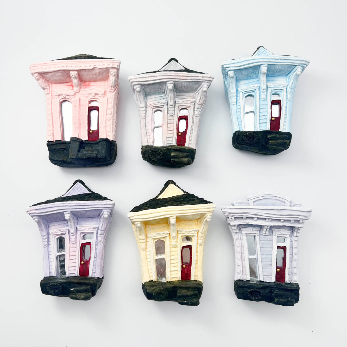 Small Single Plaster Shotgun House Wall Art - Handmade in New
