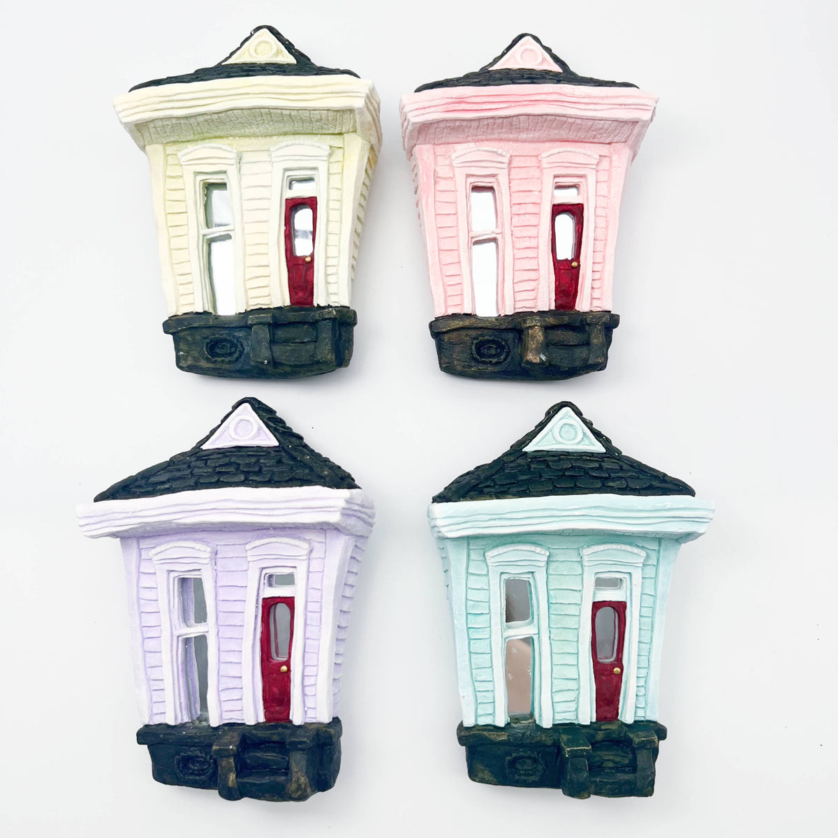 Medium Single Plaster Shotgun House - One Of A Kind Original Art