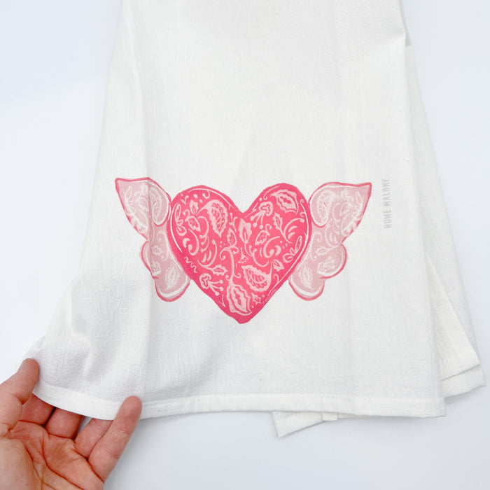 Chinoiserie Winged Heart Towel