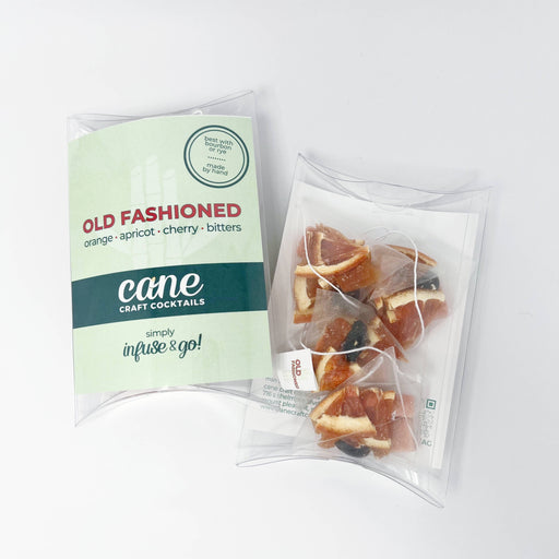 Cane Craft Cocktails Old Fashioned on the go cocktail mixer singles - Fun DIY Bar Night - Oranges, Apricots, Cherries, Bitters