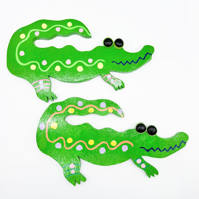 Wood Alligator - Curved Tail