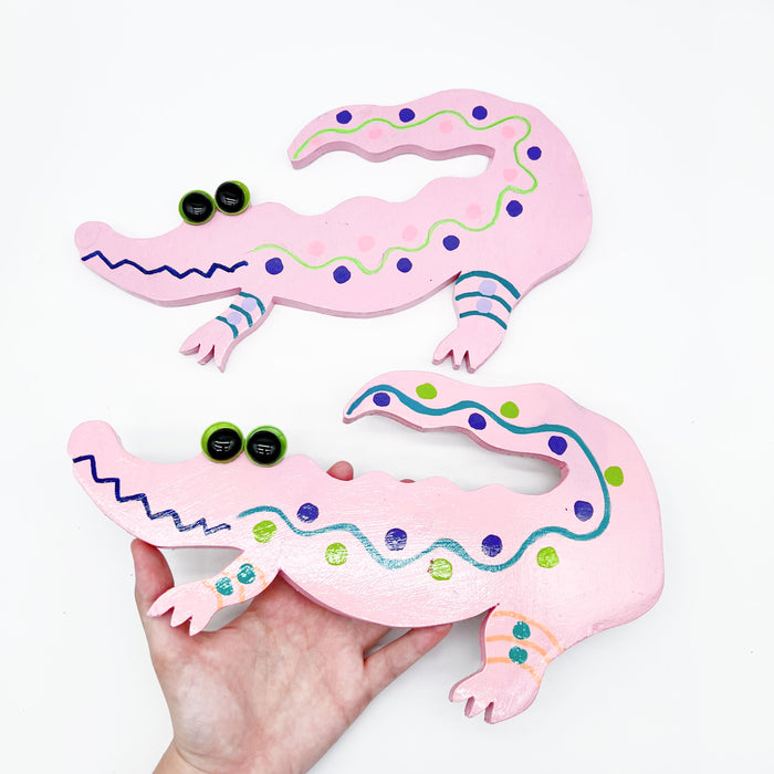 Wood Alligator - Curved Tail