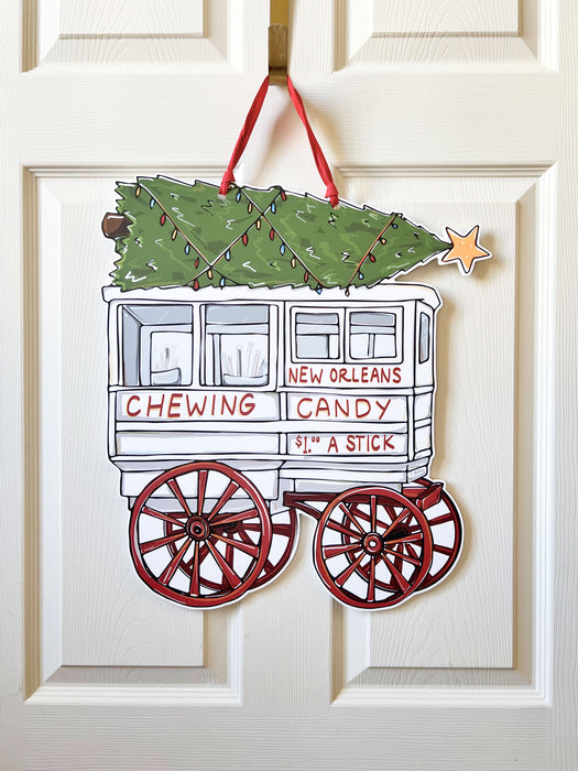 Roman Candy Christmas Door Hanger