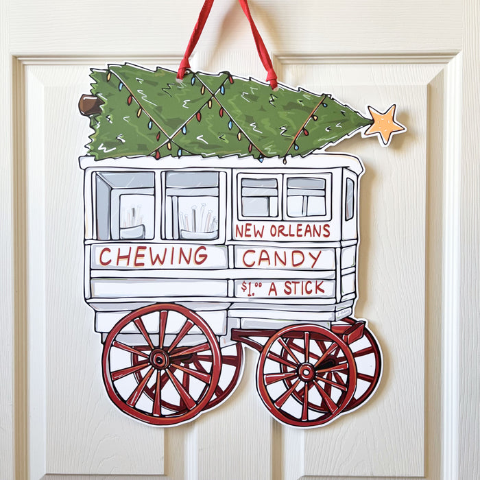 Roman Candy Christmas Door Hanger