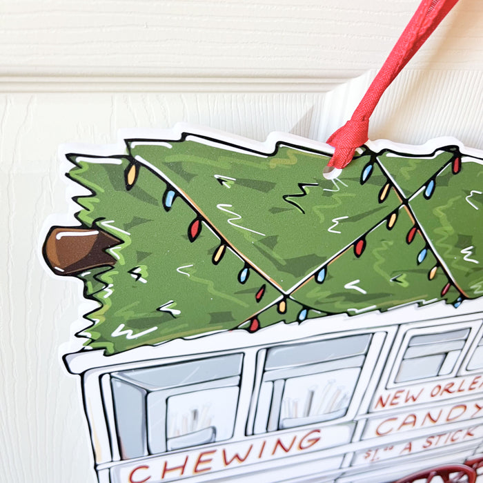 Roman Candy Christmas Door Hanger