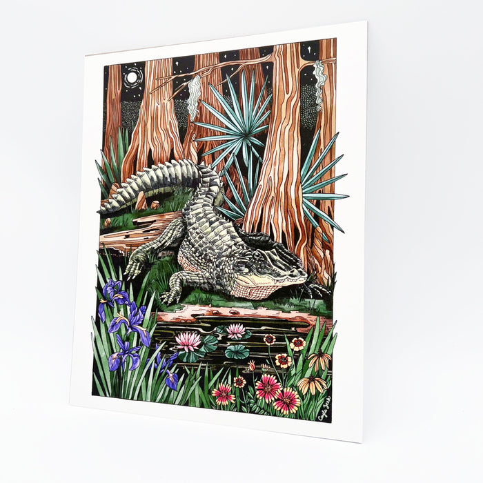 Wild Gator Print 8x10