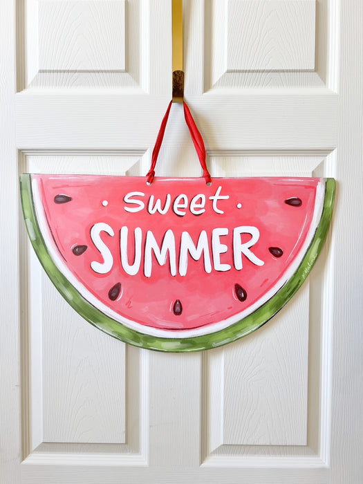 Sweet Summertime Watermelon Door Hanger
