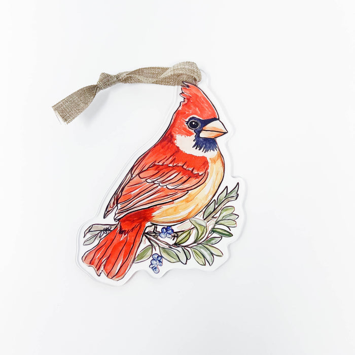 Acrylic Red Cardinal Ornament
