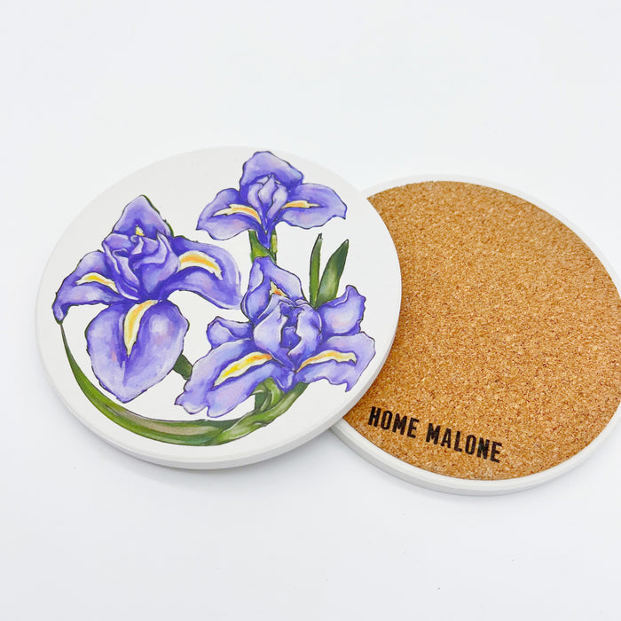 Purple Iris Coaster