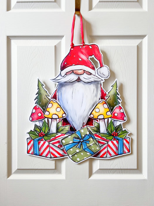 Santa Gnome Door Hanger