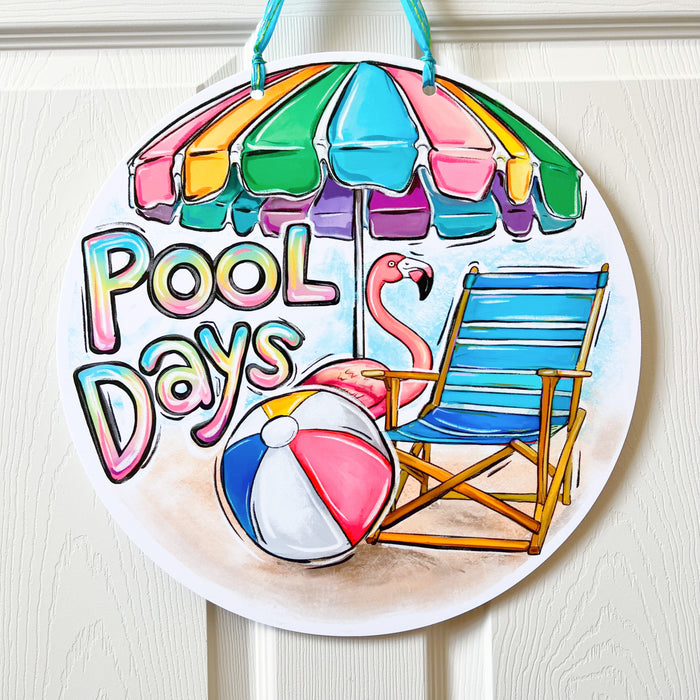 Pool Days Door Hanger - ONLINE EXCLUSIVE