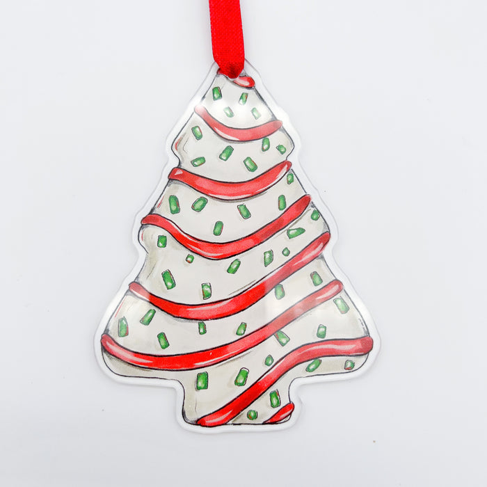 Acrylic Christmas Tree Cake Ornament