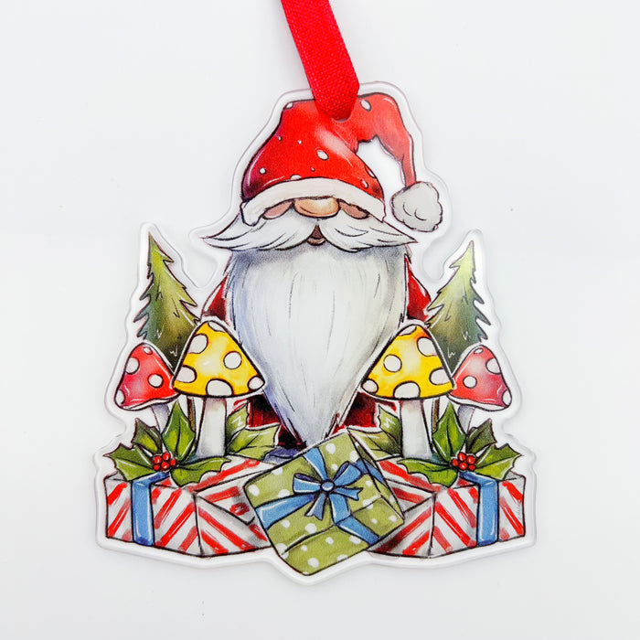 Acrylic Santa Gnome Ornament