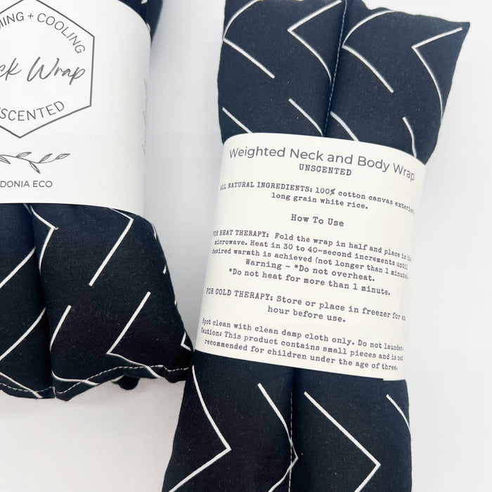 Neck Wrap: Black Mudcloth