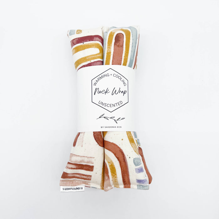 Colorful Boho Arches Heating and Cooling Unscented Neck Wrap Pastel Self Care Head Wrap for Her