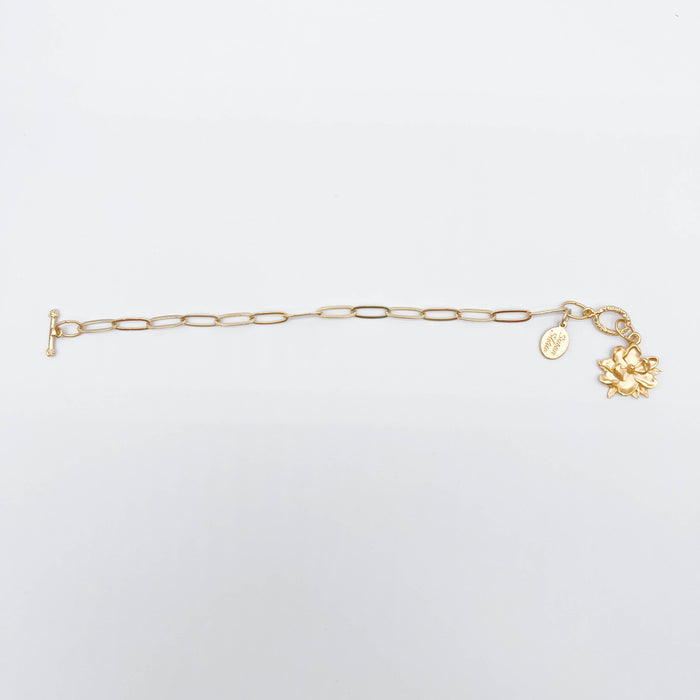 Magnolia Paperclip Bracelet
