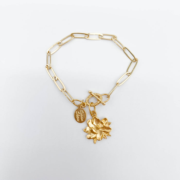 Magnolia Paperclip Bracelet