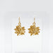 Gold Magnolia Drop Earrings - Unique Handcrafted in Texas Dangle Gifts for Her Accessories