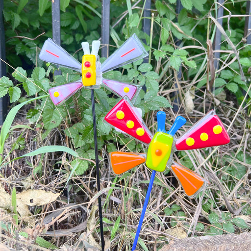 8 petals design tiny dragonfly potsticker cute fused glass home and garden decor for her summer essentials pretty
