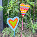 8 petals design colorful glass fused heart garden stakes one of a kind new orleans gift ideas valentine's day
