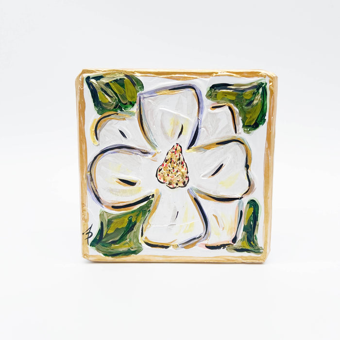 Textured Magnolia Artwork at Home Malone NOLA Pretty Southern Home Decor 