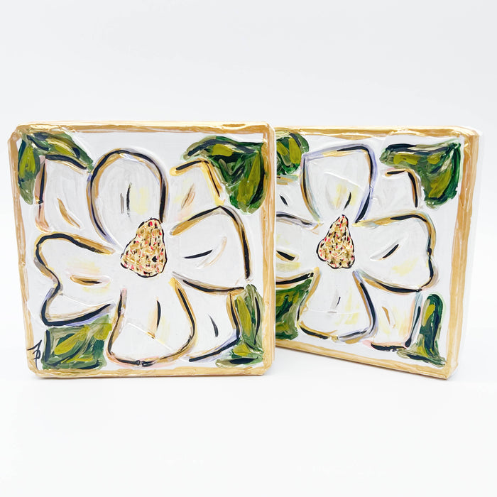 Magnolia Textured Art Block