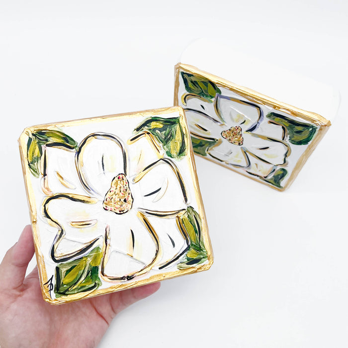 Magnolia Textured Art Block