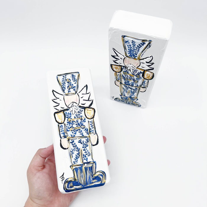 Chinoiserie Nutcracker Textured Art Block