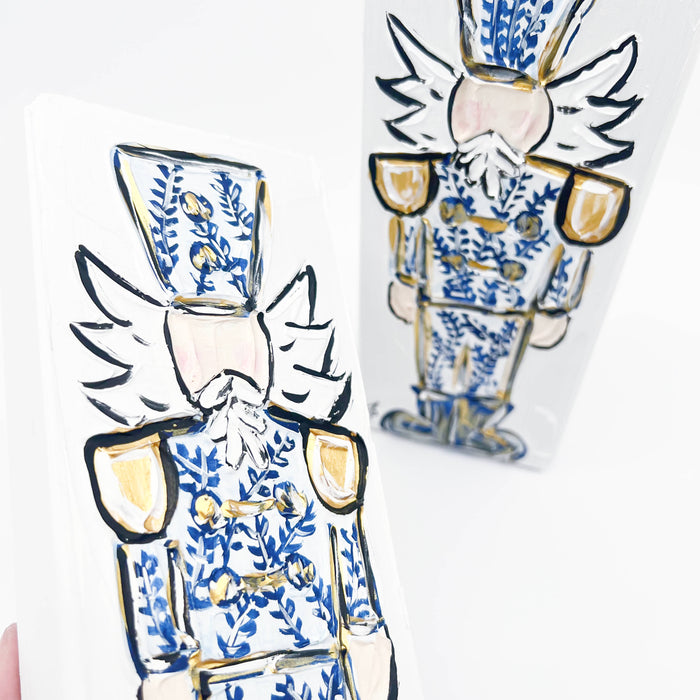 Chinoiserie Nutcracker Textured Art Block