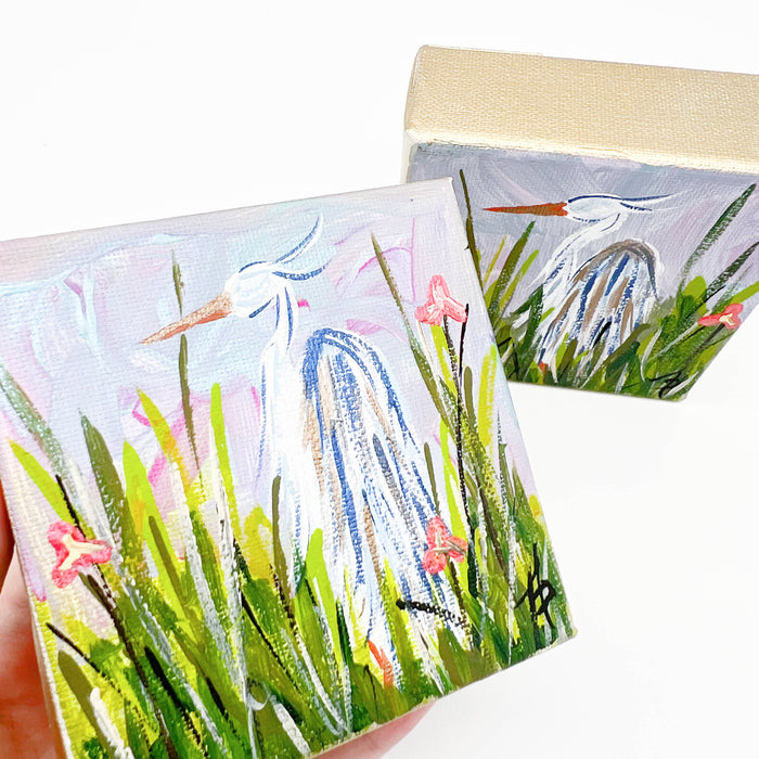 Painted Canvas: Heron